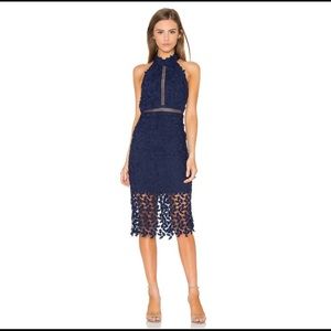 Gemma Halter Lace Sheath Dress
BARDOT